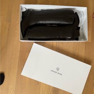 Anine Bing Black Leather Boots